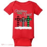 Christmas Begins With Christ Jesus Birthday Baby Bodysuit thumb 0