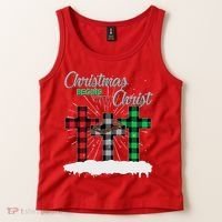 Christmas Begins With Christ Jesus Birthday Tank Top thumb 2