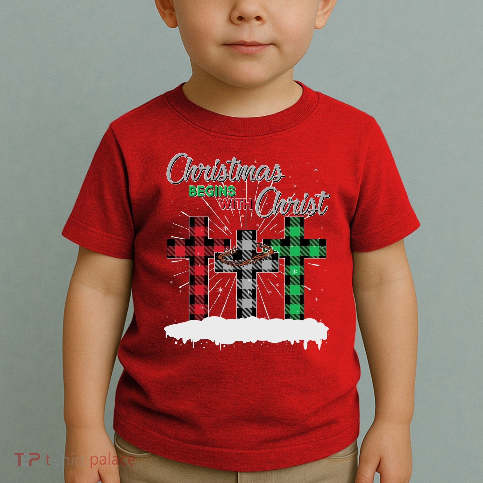 Christmas Begins With Christ Jesus Birthday Toddler T-Shirt