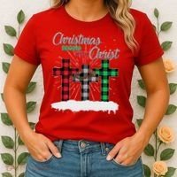 Christmas Begins With Christ Jesus Birthday Women's T-Shirt thumb 2