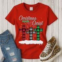 Christmas Begins With Christ Jesus Birthday Women's T-Shirt thumb 3