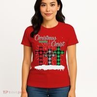 Christmas Begins With Christ Jesus Birthday Women's T-Shirt thumb 4