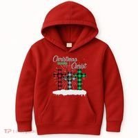 Christmas Begins With Christ Jesus Birthday Kids Hoodie thumb 0