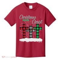 Christmas Begins With Christ Jesus Birthday Kids T-Shirt thumb 0