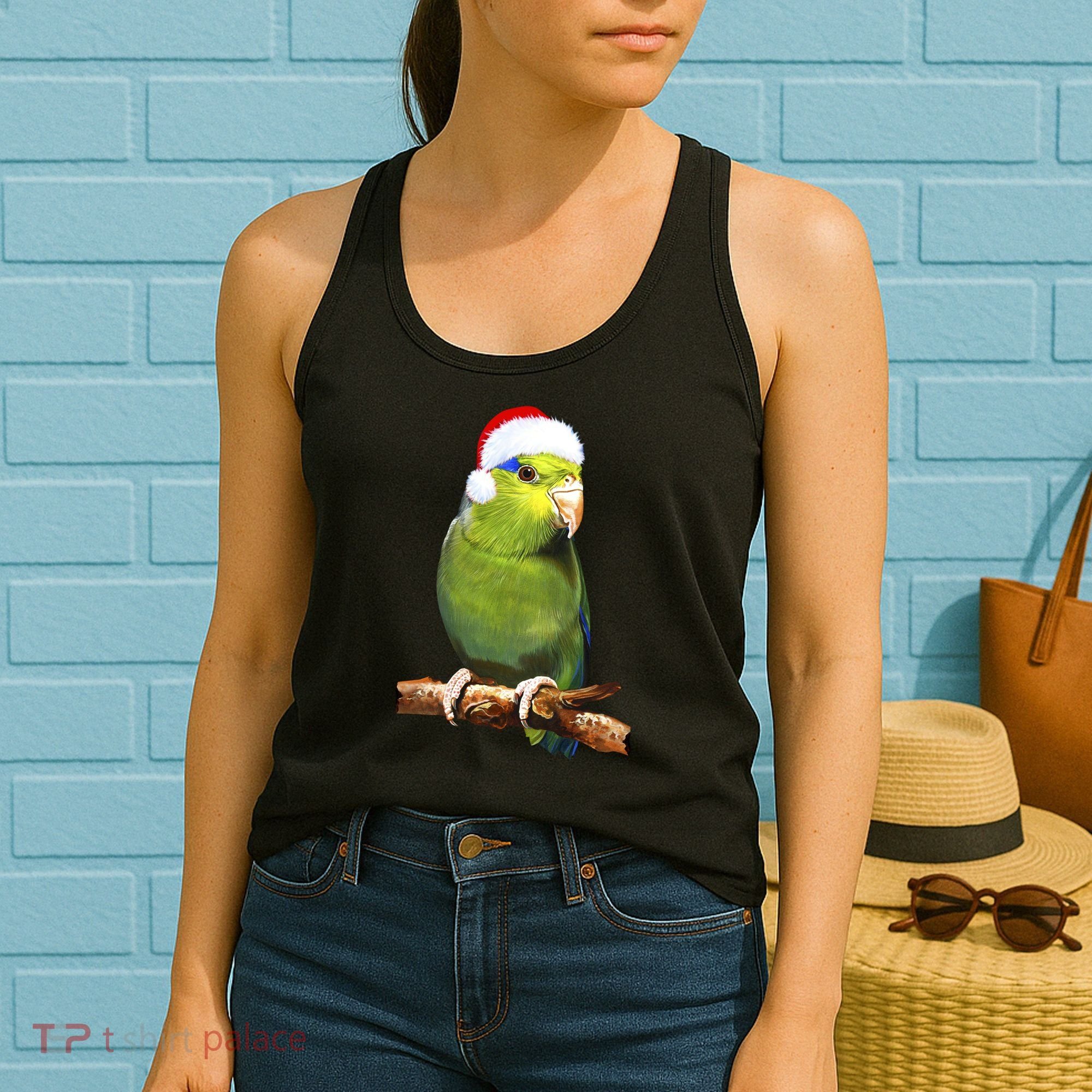 Christmas Bird Parrot Women's Tank Top