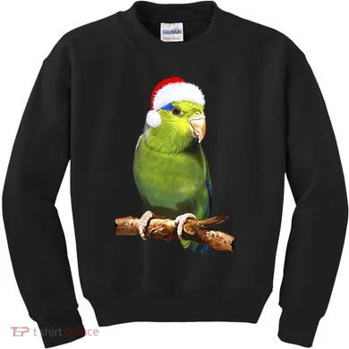 Christmas Bird Parrot Kids Sweatshirt