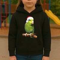 Christmas Bird Parrot Kids Hoodie thumb 3
