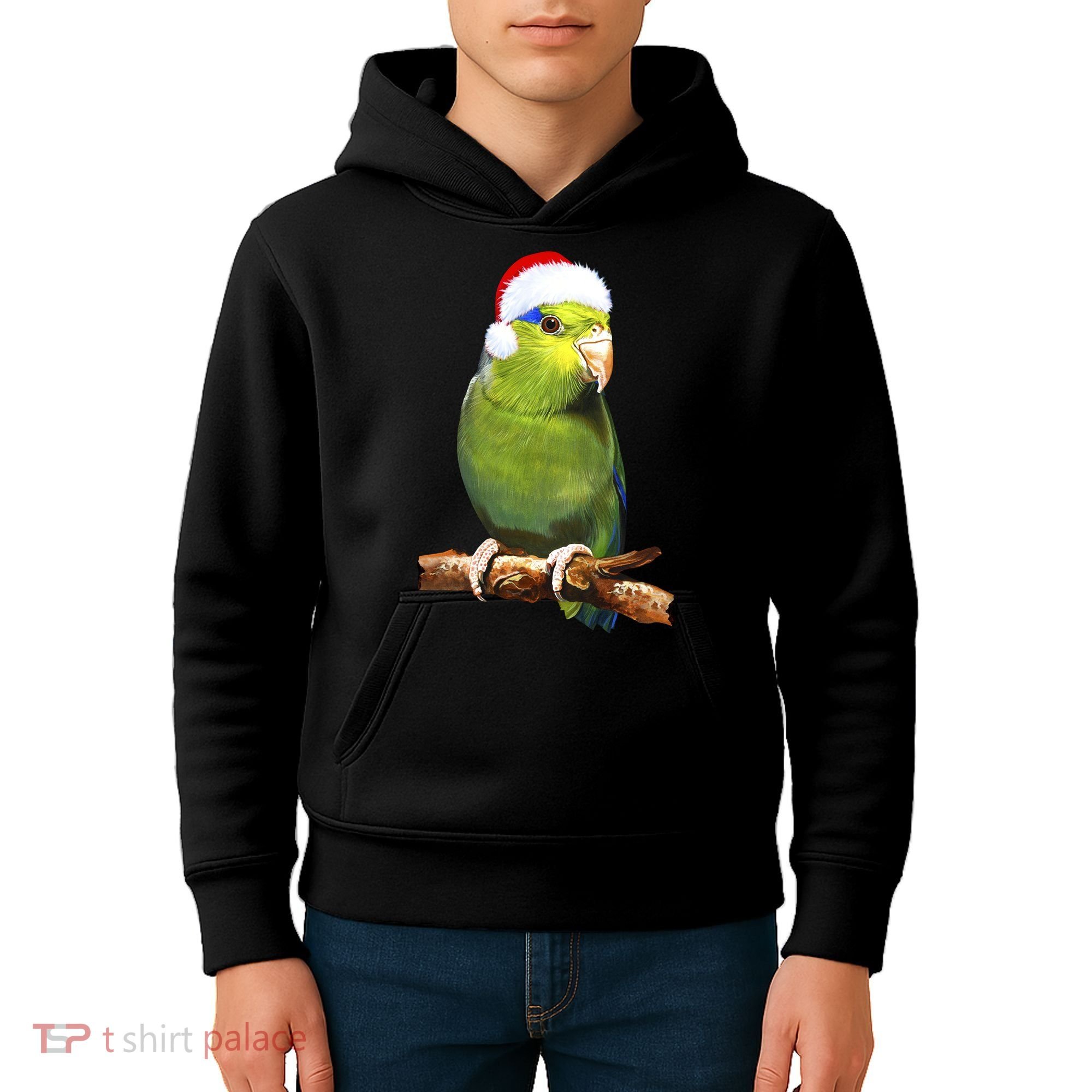 Christmas Bird Parrot Kids Hoodie