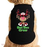 Christmas Boo Boo Crew Reindeer Nurse  Doggie Tank thumb 0