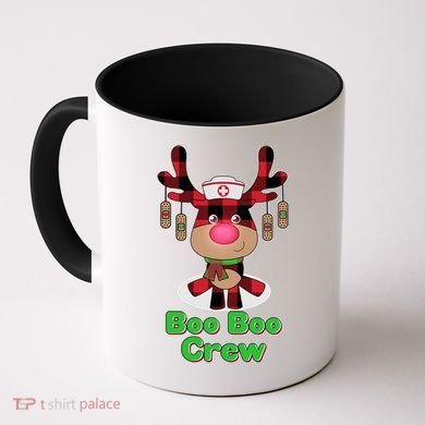 Christmas Boo Boo Crew Reindeer Nurse  Coffee Mug