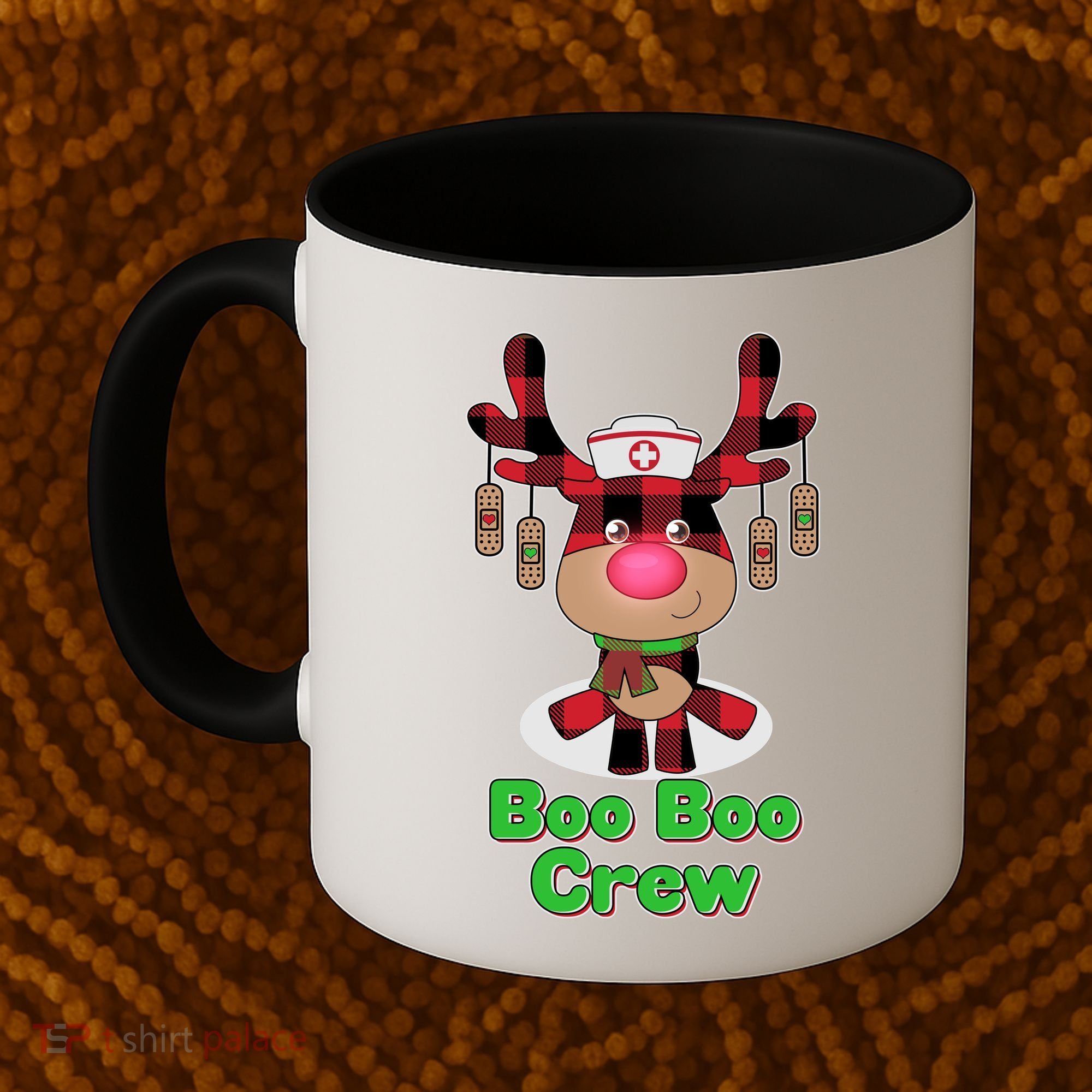 Christmas Boo Boo Crew Reindeer Nurse  Coffee Mug