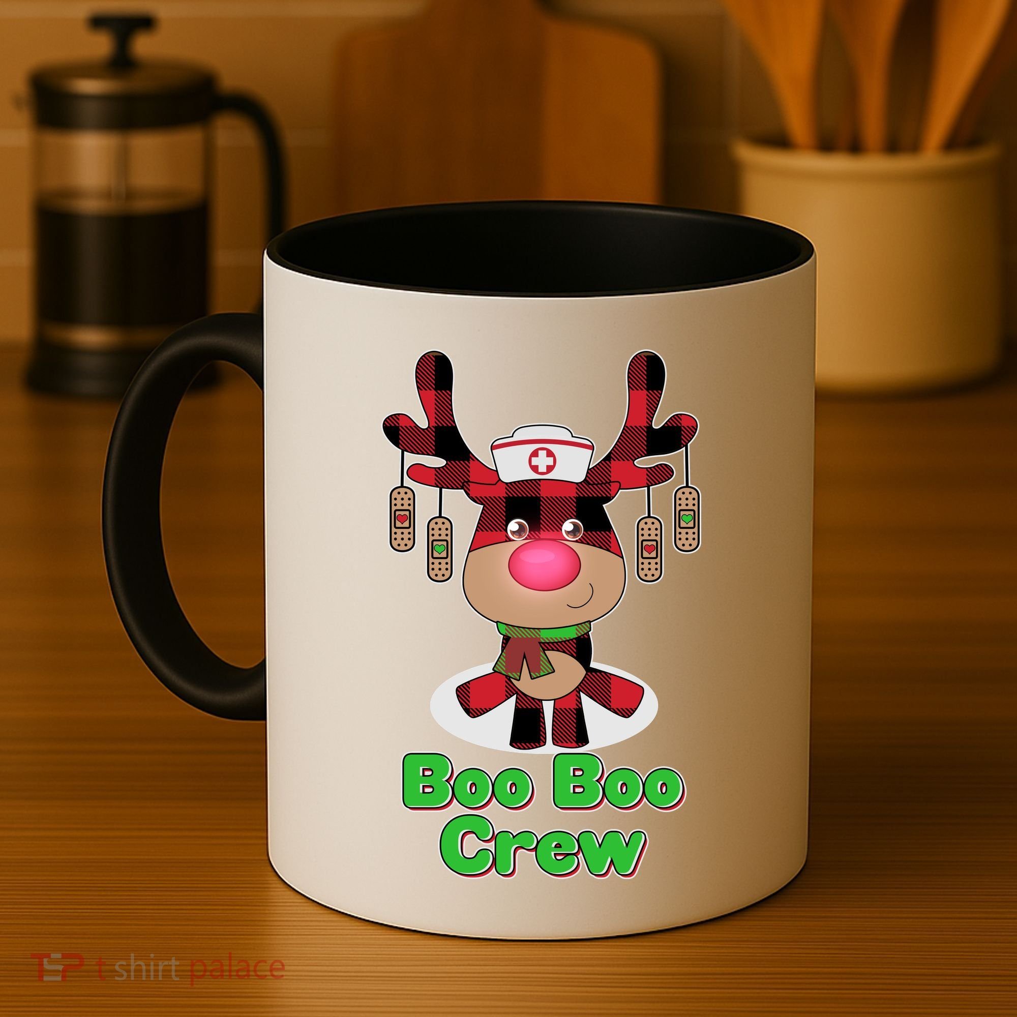 Christmas Boo Boo Crew Reindeer Nurse  Coffee Mug