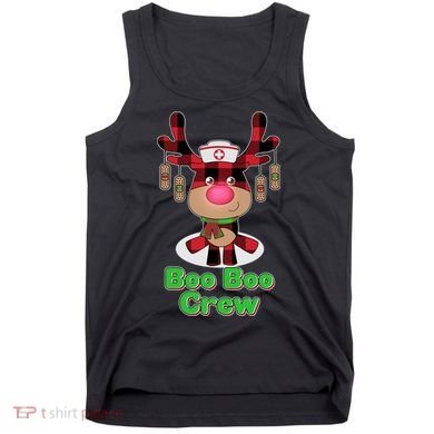Christmas Boo Boo Crew Reindeer Nurse  Tank Top