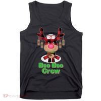 Christmas Boo Boo Crew Reindeer Nurse  Tank Top thumb 0
