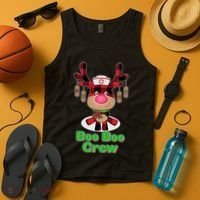 Christmas Boo Boo Crew Reindeer Nurse  Tank Top thumb 4