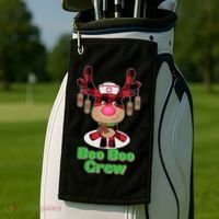 Christmas Boo Boo Crew Reindeer Nurse  Golf Towel thumb 2