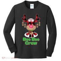 Christmas Boo Boo Crew Reindeer Nurse  Kids Long Sleeve Shirt thumb 0