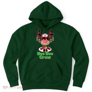 Christmas Boo Boo Crew Reindeer Nurse  Hoodie
