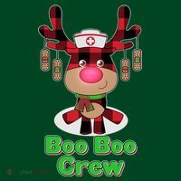 Christmas Boo Boo Crew Reindeer Nurse  Long Sleeve Shirt thumb 2