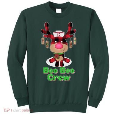 Christmas Boo Boo Crew Reindeer Nurse  Sweatshirt