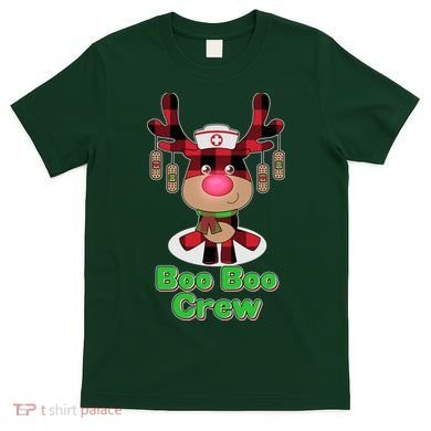 Christmas Boo Boo Crew Reindeer Nurse  T-Shirt