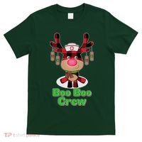 Christmas Boo Boo Crew Reindeer Nurse  T-Shirt thumb 0