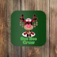 Christmas Boo Boo Crew Reindeer Nurse  Coaster thumb 0