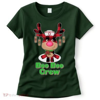 Christmas Boo Boo Crew Reindeer Nurse  Women's T-Shirt
