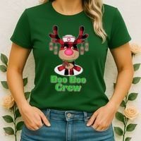 Christmas Boo Boo Crew Reindeer Nurse  Women's T-Shirt thumb 2