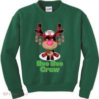 Christmas Boo Boo Crew Reindeer Nurse  Kids Sweatshirt thumb 0