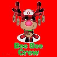 Christmas Boo Boo Crew Reindeer Nurse  Santa Hat thumb 1