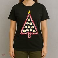 Christmas Breakfast Tree Bacon And Eggs T-Shirt thumb 4