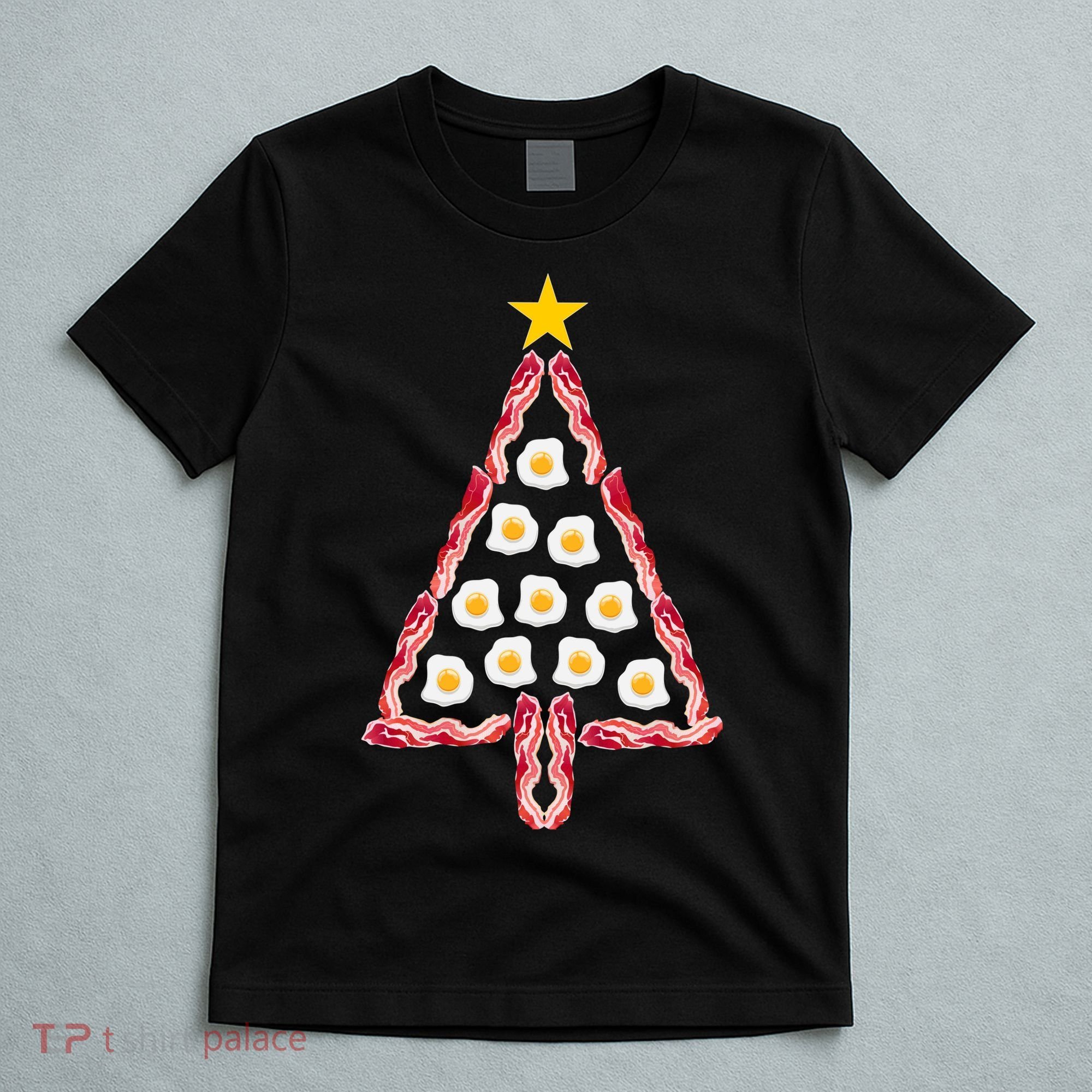 Christmas Breakfast Tree Bacon And Eggs T-Shirt