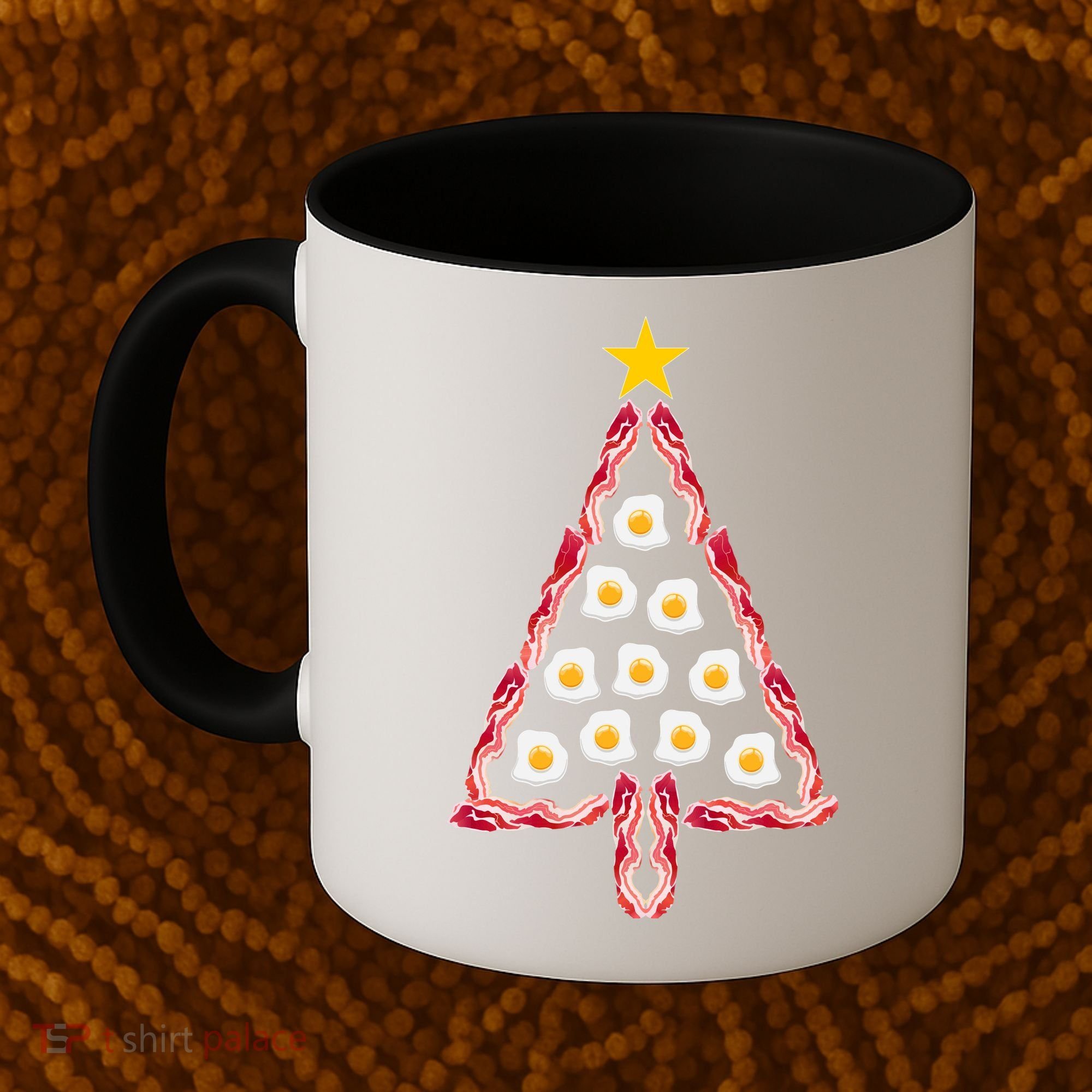 Christmas Breakfast Tree Bacon And Eggs Coffee Mug