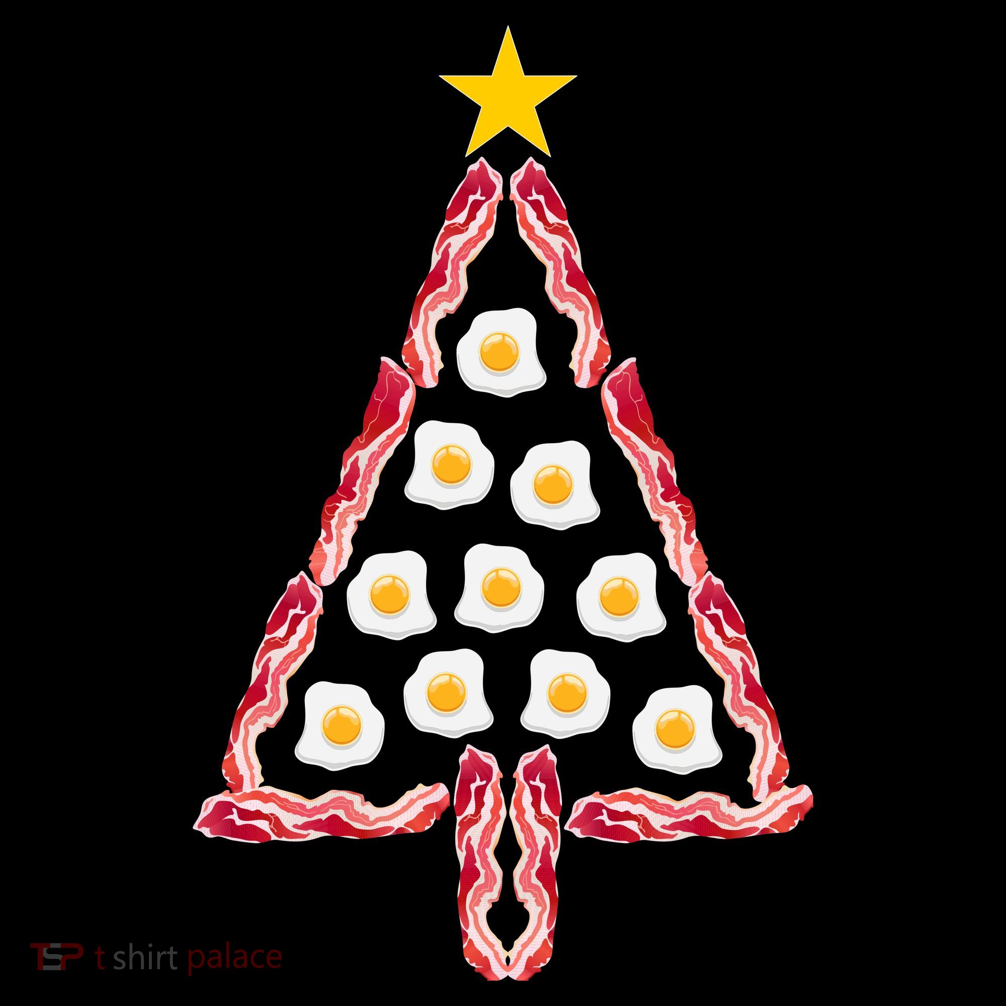 Christmas Breakfast Tree Bacon And Eggs Polo