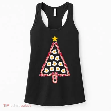 Christmas Breakfast Tree Bacon And Eggs Women's Tank Top