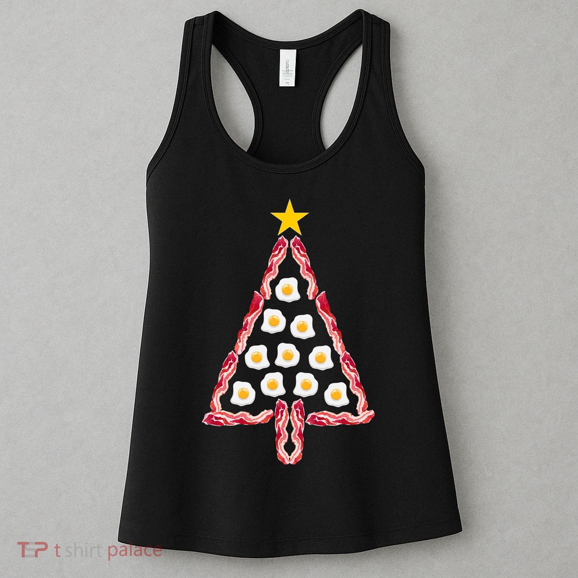 Christmas Breakfast Tree Bacon And Eggs Women's Tank Top