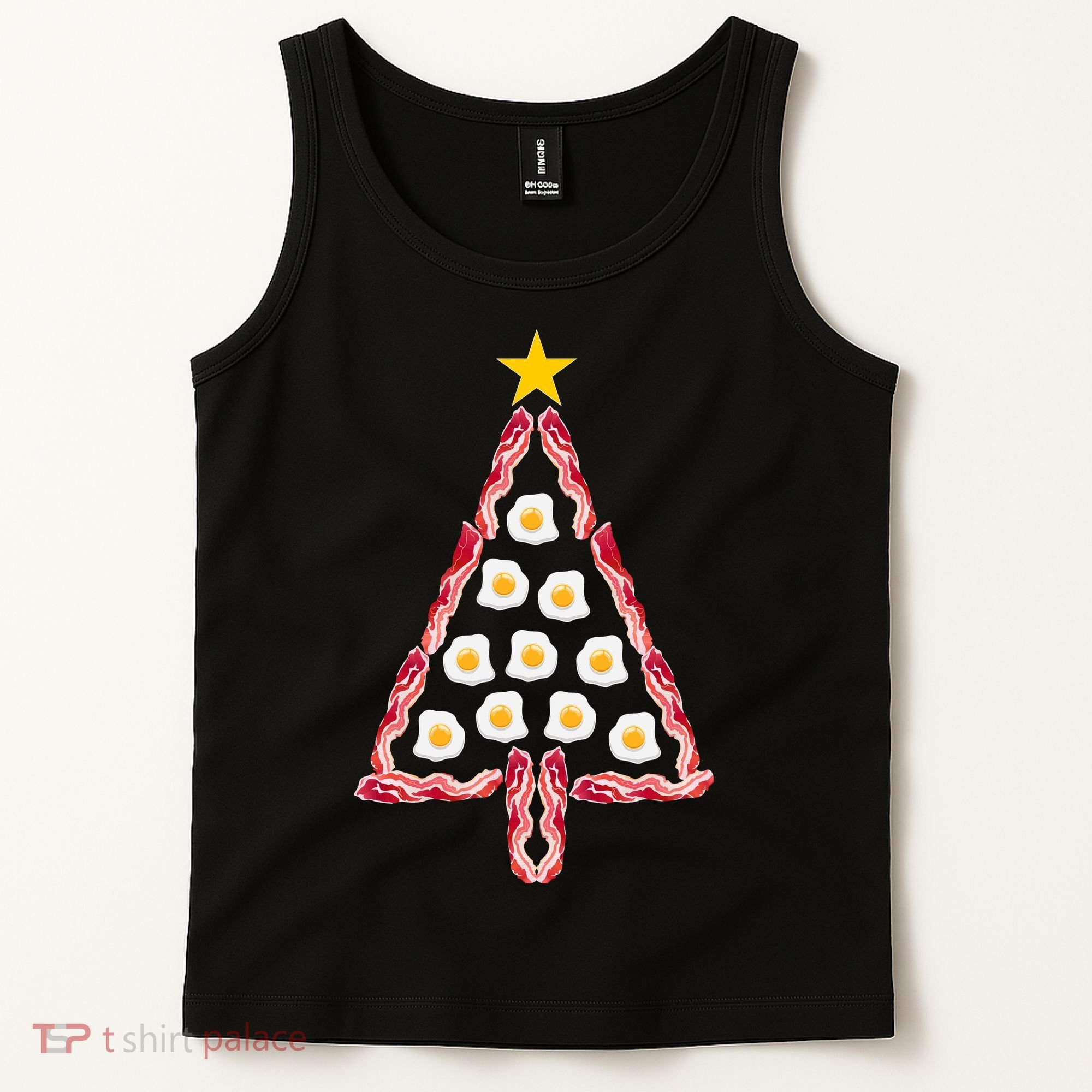 Christmas Breakfast Tree Bacon And Eggs Tank Top