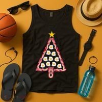 Christmas Breakfast Tree Bacon And Eggs Tank Top thumb 4