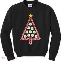 Christmas Breakfast Tree Bacon And Eggs Kids Sweatshirt thumb 0