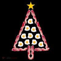 Christmas Breakfast Tree Bacon And Eggs Kids Sweatshirt thumb 2
