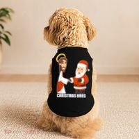 Christmas Bros Jesus And Santa Doggie Tank thumb 2