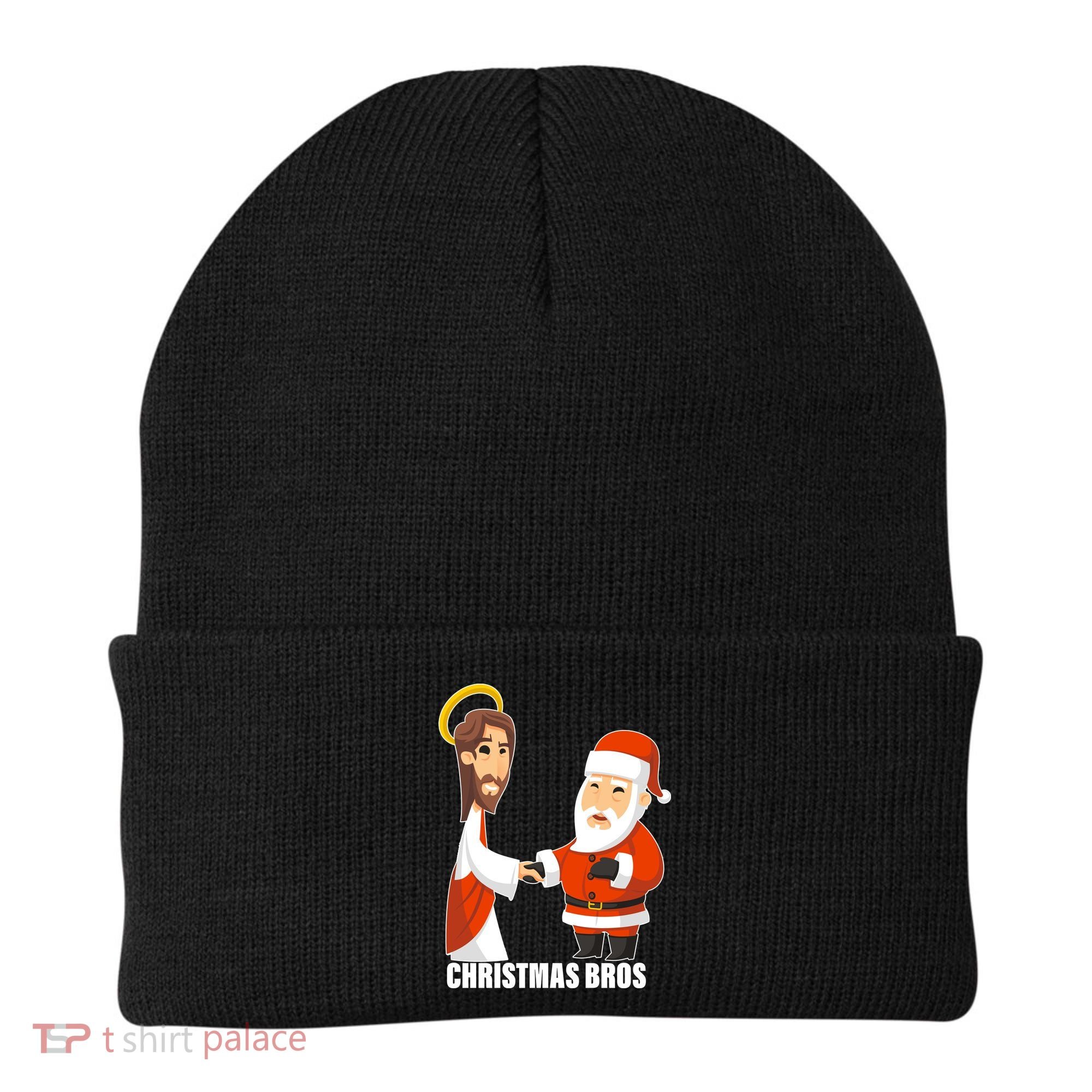 Christmas Bros Jesus And Santa Beanie