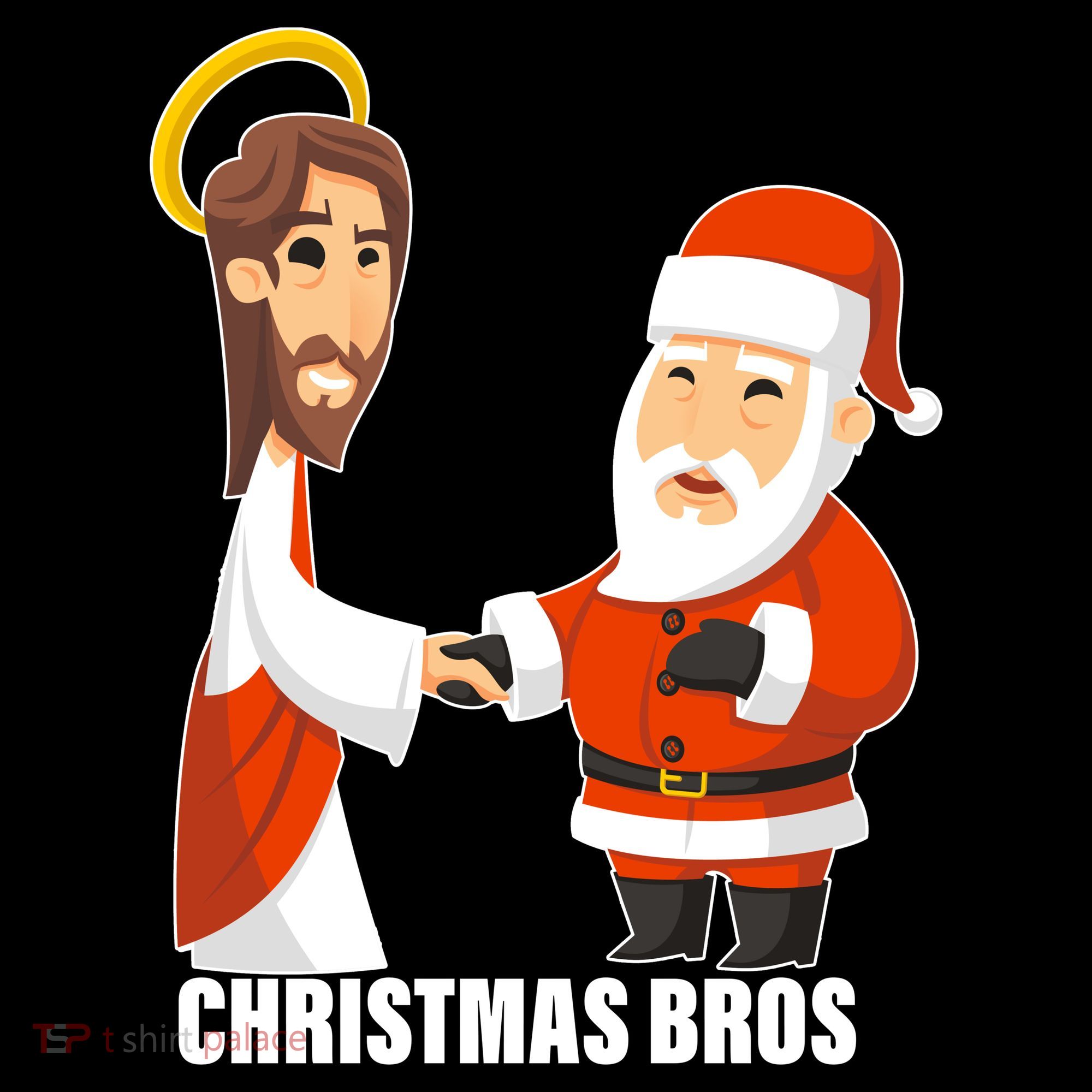 Christmas Bros Jesus And Santa Women's Hoodie