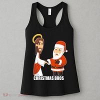 Christmas Bros Jesus And Santa Women's Tank Top thumb 3
