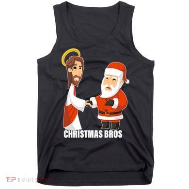 Christmas Bros Jesus And Santa Tank Top