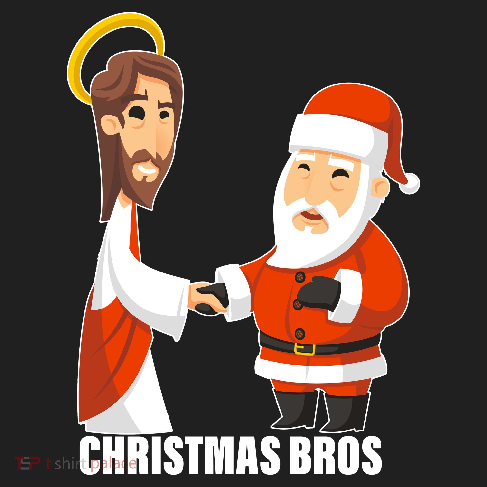 Christmas Bros Jesus And Santa Golf Towel