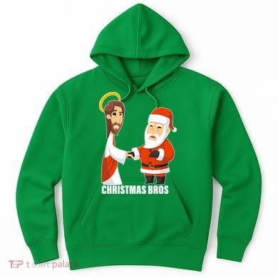 Christmas Bros Jesus And Santa Hoodie