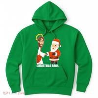 Christmas Bros Jesus And Santa Hoodie thumb 0