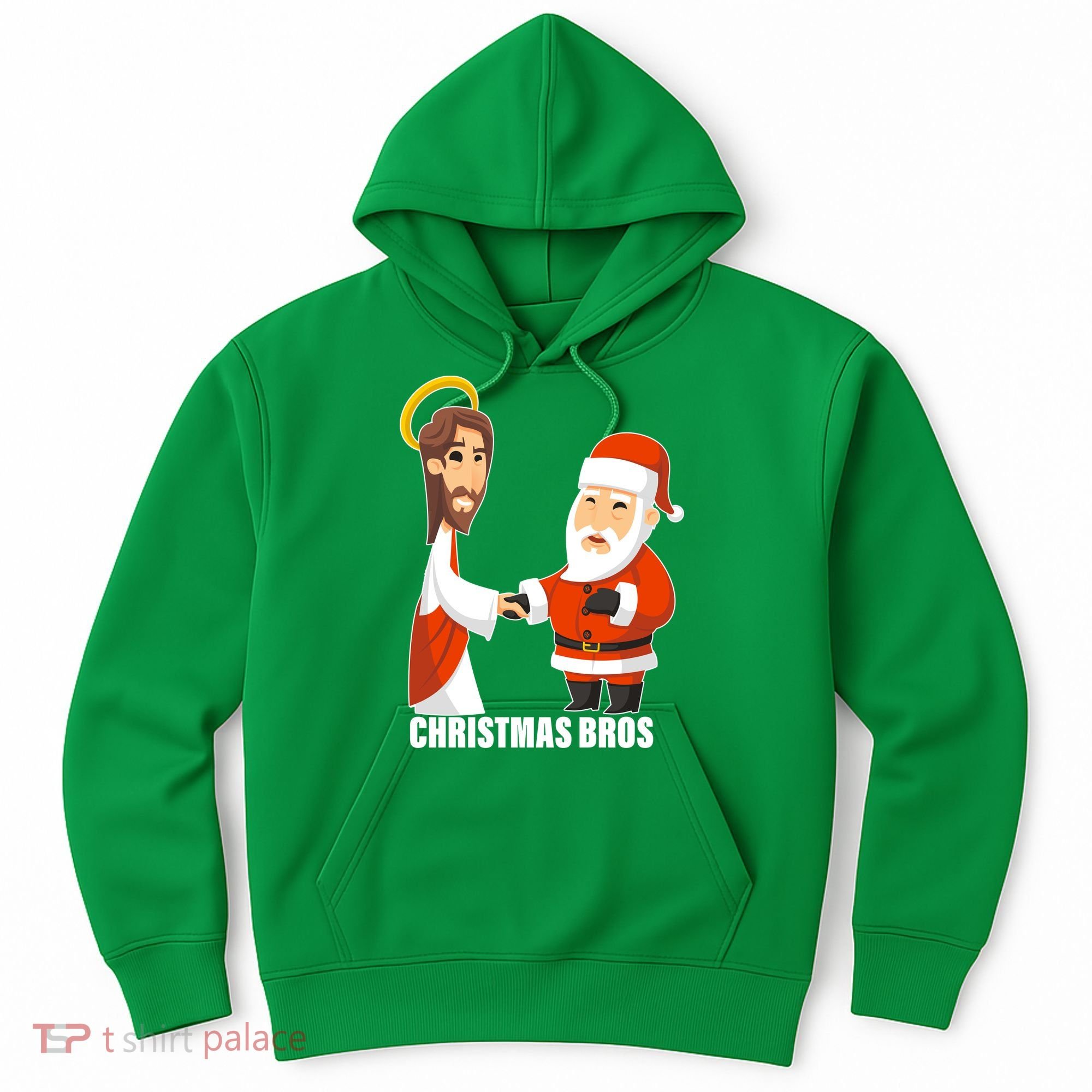 Christmas Bros Jesus And Santa Hoodie